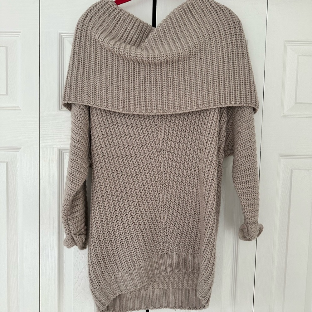 Gray off the shoulder sweater
